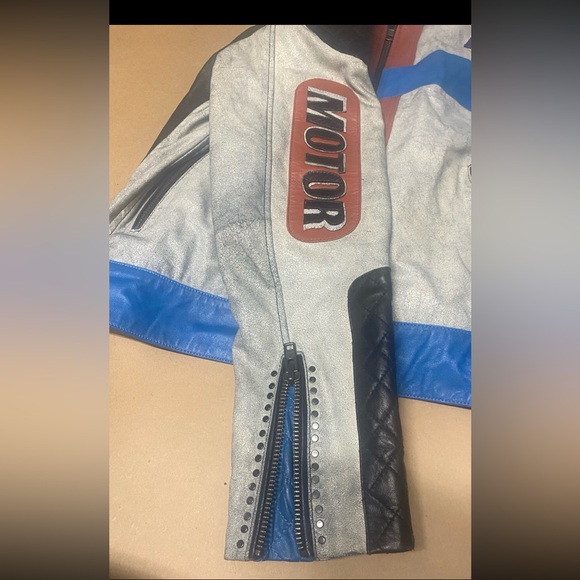 Muubaa Leather Racing Moto Jacket. Size 4 - Picture 8 of 12